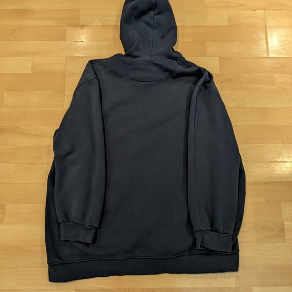 Vintage Y2K Nike Silver Bar Navy Heavyweight Hoodie - XXL - Picture 2 of 4